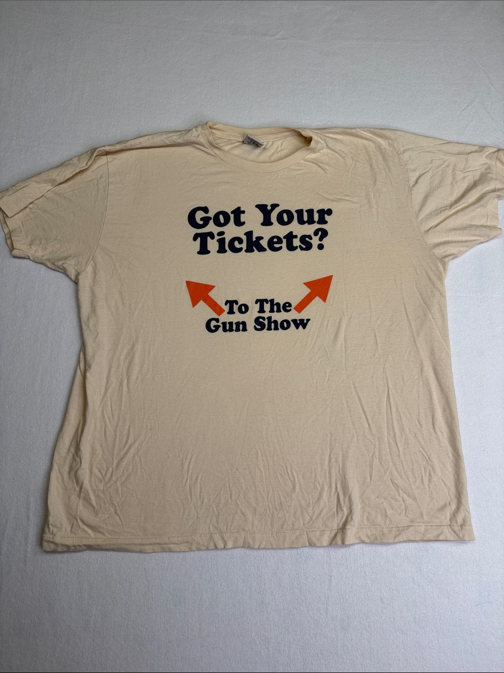 Got Your Tickets? Beige Graphic Tee